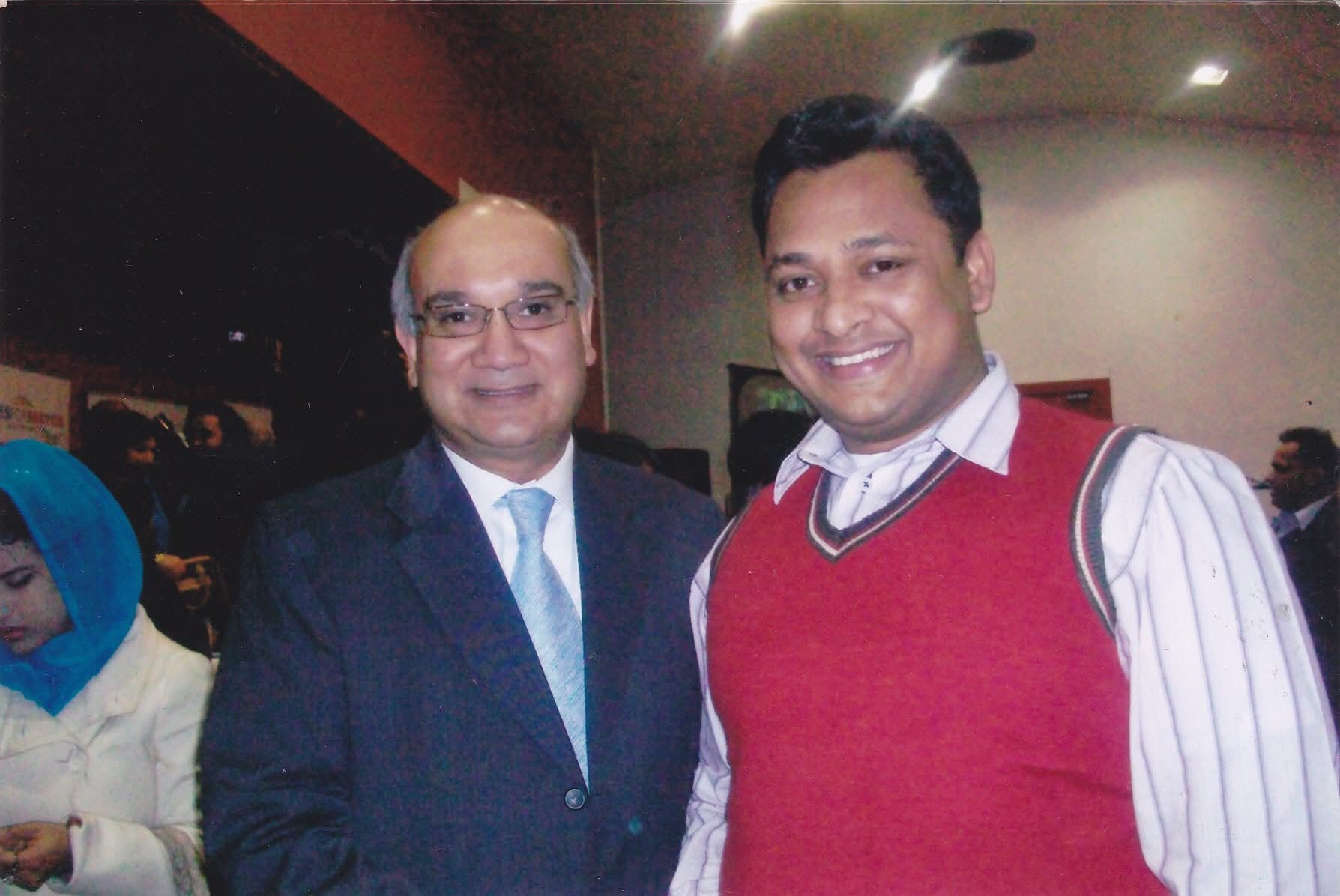 Dr Kamrul with Keith Vaz the Shadow Home Minister, UK