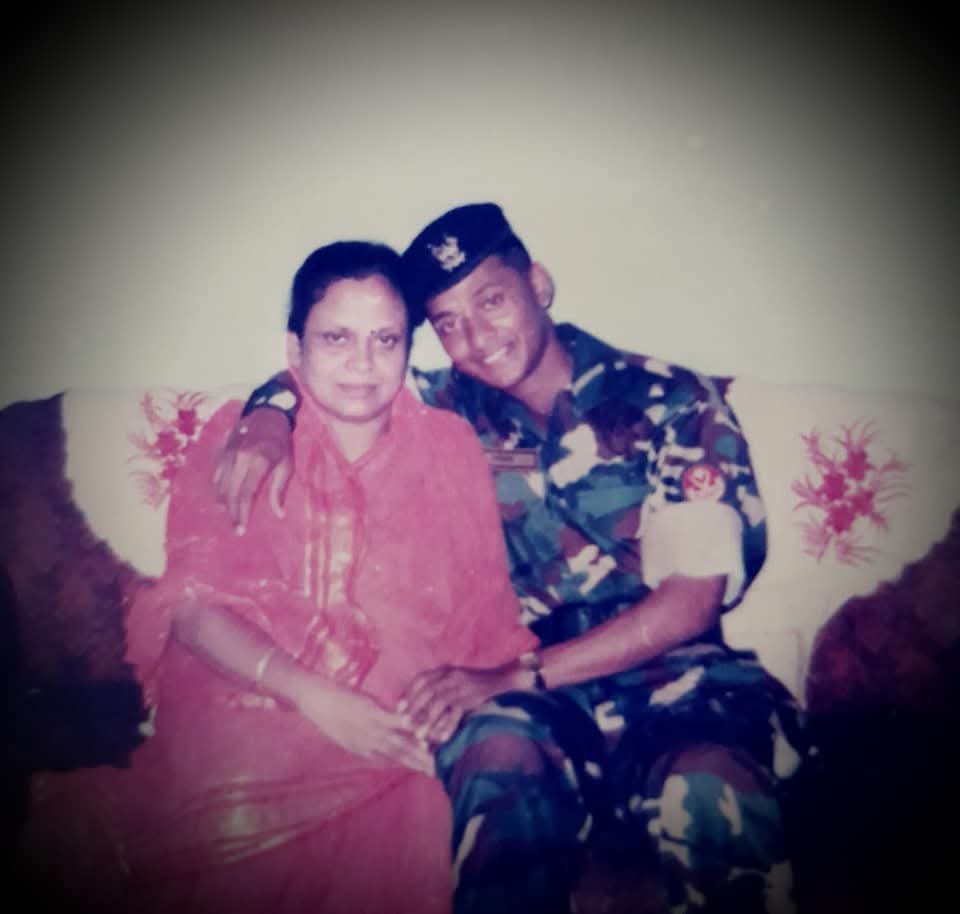 Chairman and his proud mother in 1999