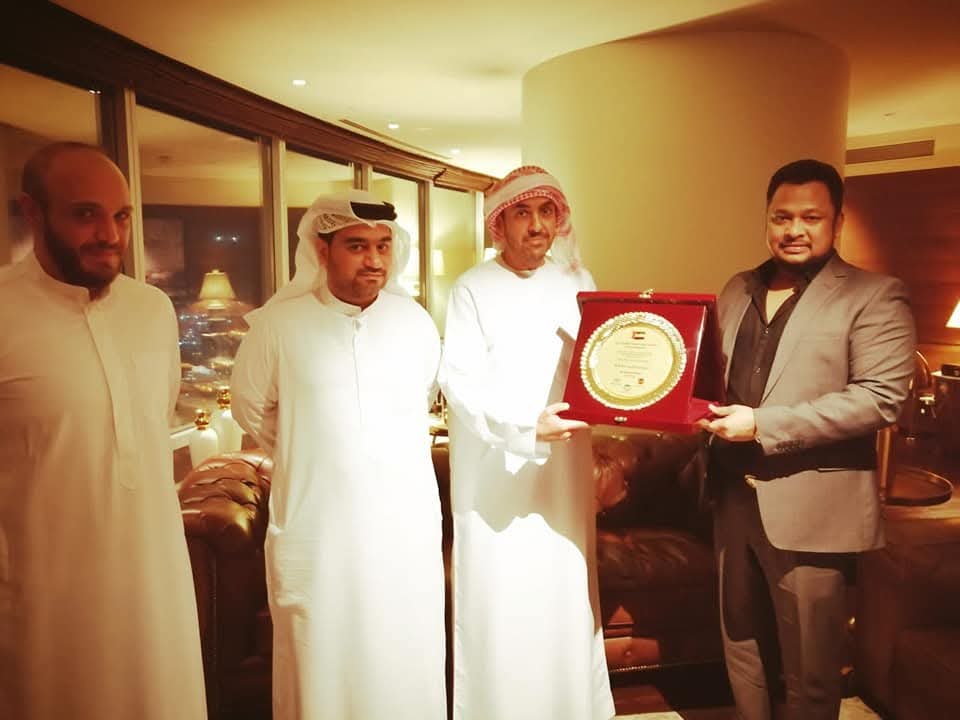 Chairman Dr Kamrul with the partner His Highness Shaikh Ahmed Saqr Al Qassimi, Sharjah Royal Family